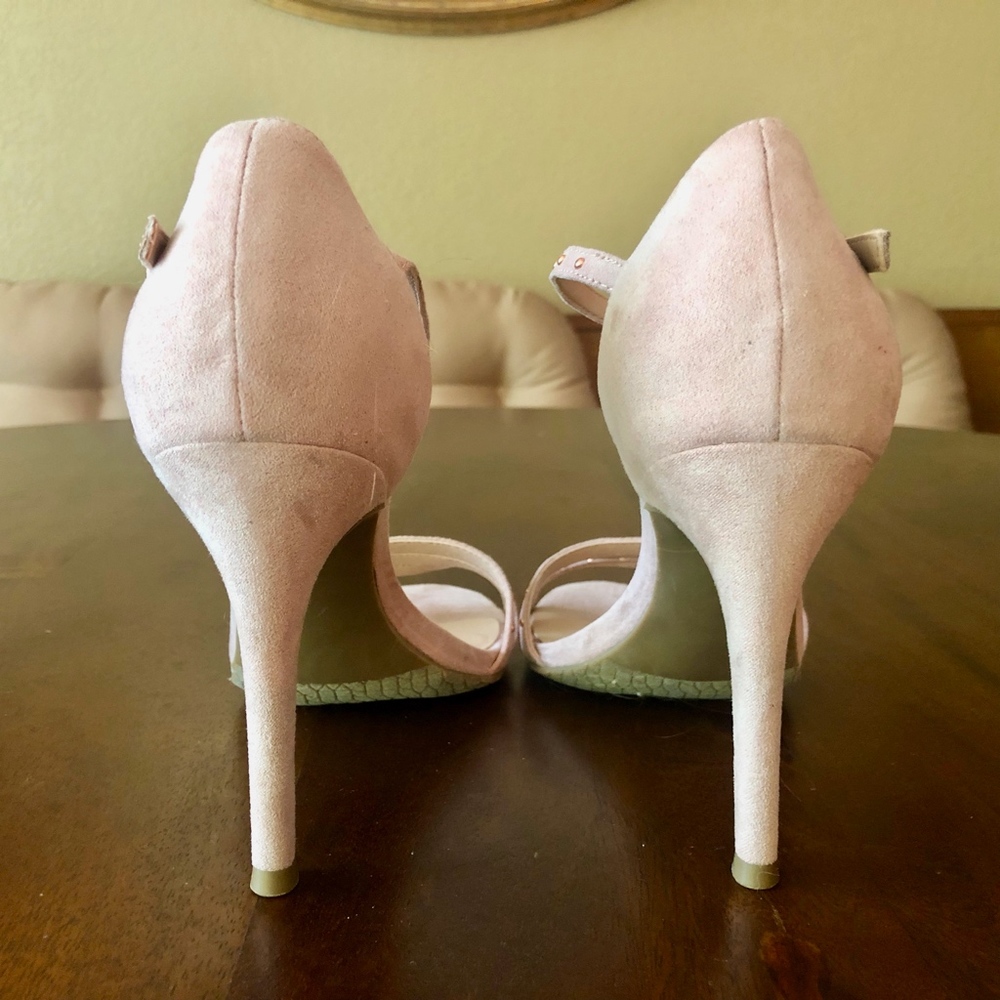 Blush Suede Sandals - Picture 4 of 6